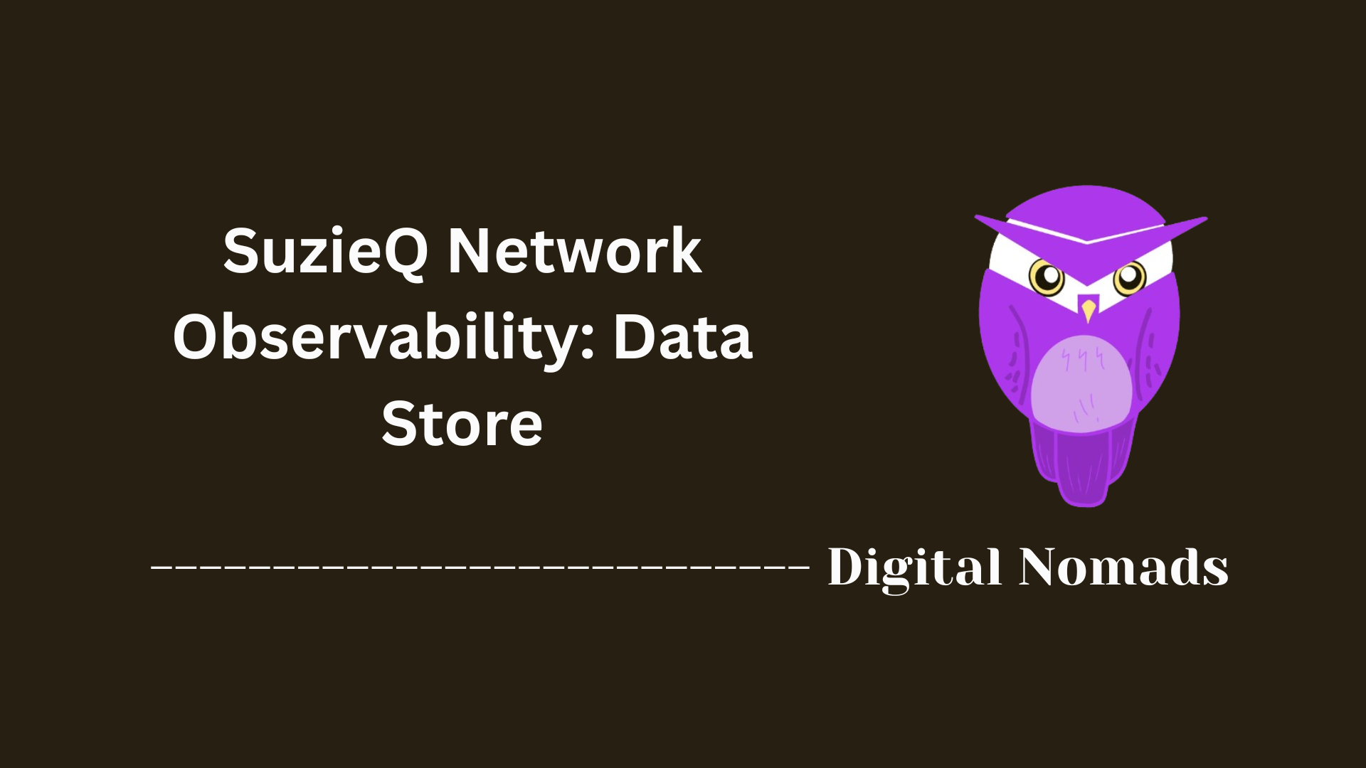 SuzieQ Network Observability: Data Store