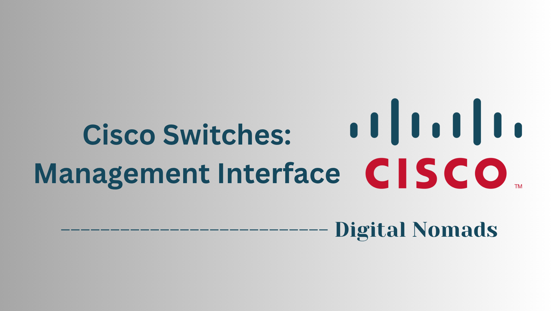 Cisco Switches: Management Interface